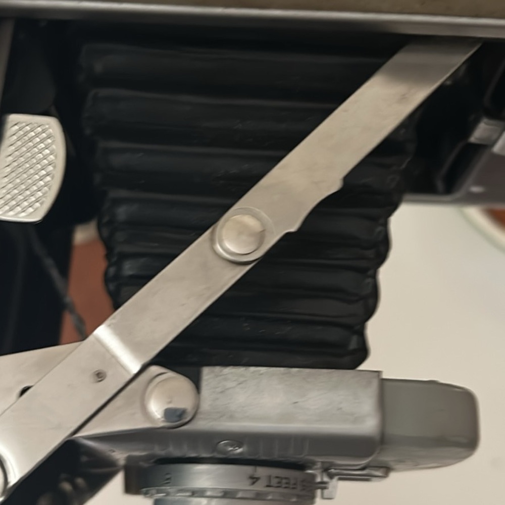 Polaroid Camera with Black and Silver Accents